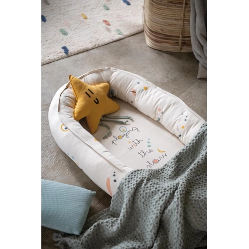Бебешко бежово памучно одеяло Universo 80х110см   - 6