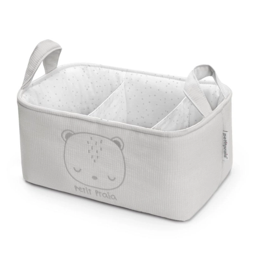 Сива кошница за бебешки принадлежности Sleepy Grey  - 1