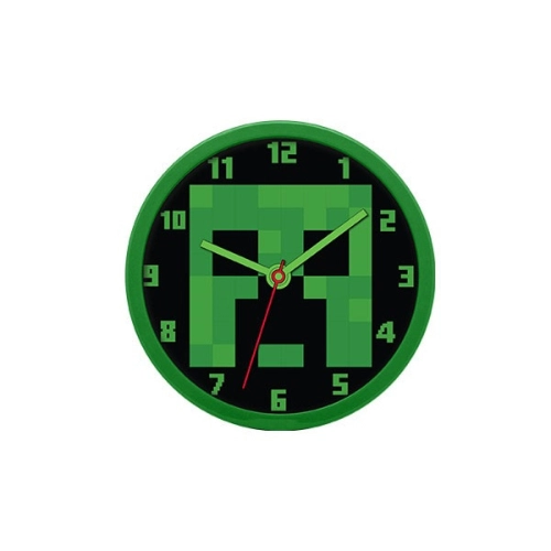Детски стенен часовник Minecraft зелен  - 3