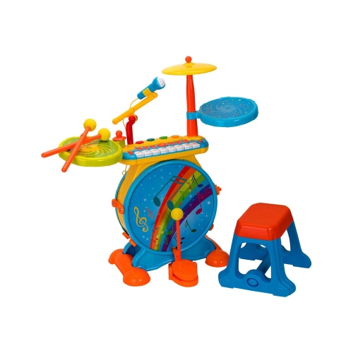 Детски комплект - Барабани, пиано, столче и микрофон | PAT28060