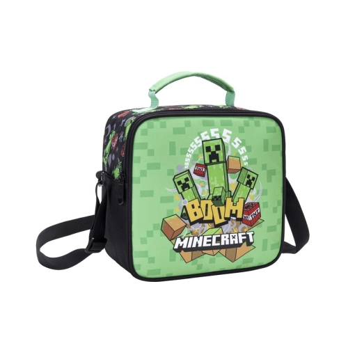 Детска зелена термо чанта за храна Minecraft TNT  - 2