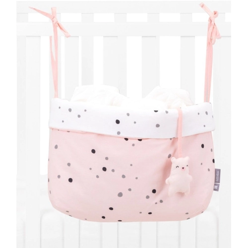 Кош за бебешки памперси с връзки Bear with me Pink | PAT28153