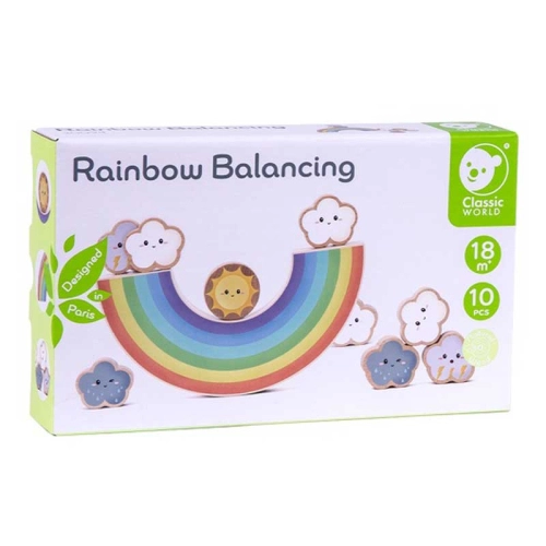 Детска дървена игра за баланс Цветна дъга  - 7