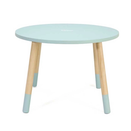 Дървена маса за детска стая в пастелно син цвят  - 2