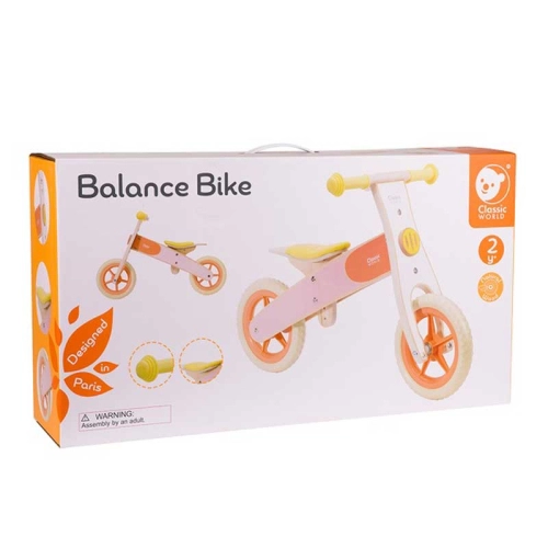 Детско дървено баланс-колело в пастелни цветове  - 7