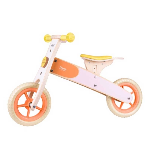 Детско дървено баланс-колело в пастелни цветове  - 1