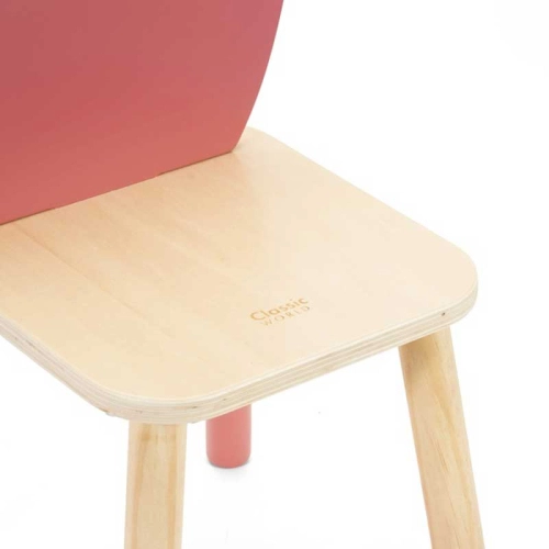 Дървено столче за деца с облегалка - Лале  - 5