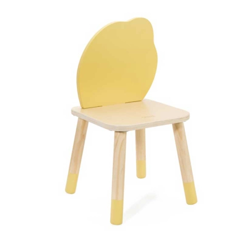 Дървено столче за деца с облегалка Лимон  - 2
