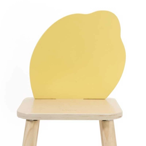 Дървено столче за деца с облегалка Лимон  - 4
