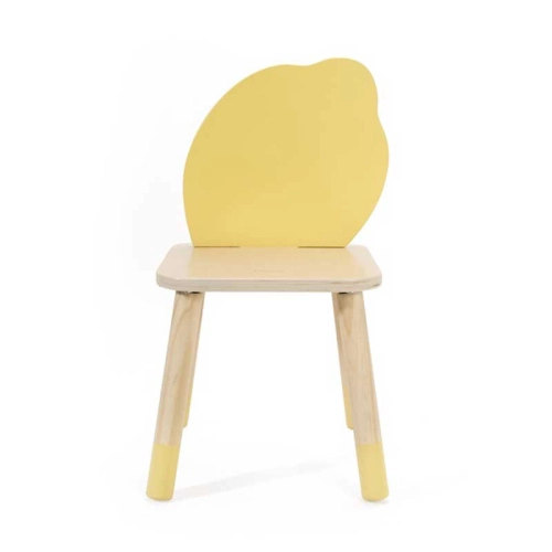 Дървено столче за деца с облегалка Лимон  - 1