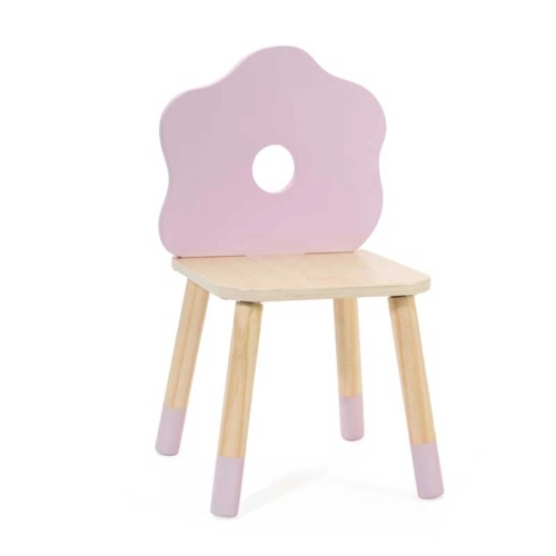 Дървено столче за деца с облегалка Цвете | PAT28332