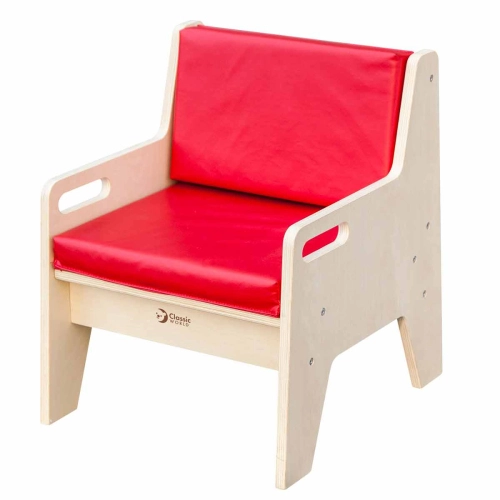 Дървено детско столче с облегалка | PAT28354