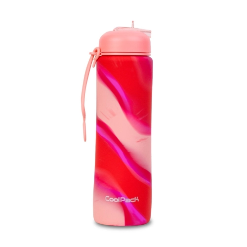Сгъваема силиконова бутилка COOLPACK - PUMP -  Girls Zebra Pink | PAT28411