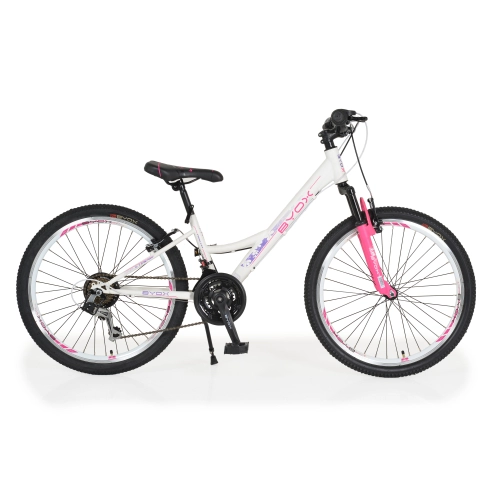 Детски бял велосипед със скорости 24“ Princess | PAT28495