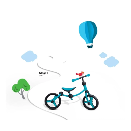 Детско синьо балансиращо колело 2-в-1 Running Bike | PAT28517
