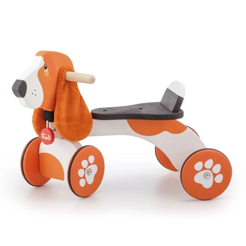 Детска дървена кола за каране и бутане: Куче | PAT28521