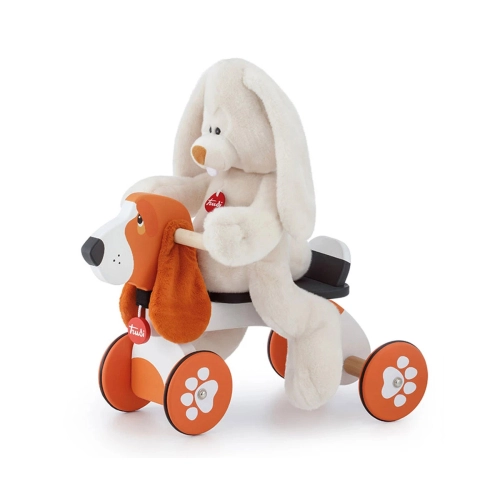 Детска дървена кола за каране и бутане: Куче  - 3