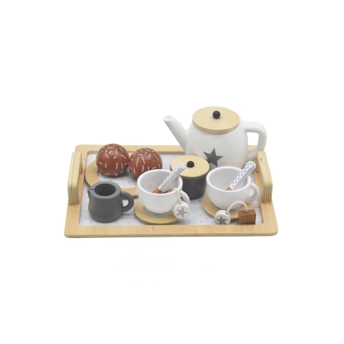 Детски дървен комплект за чай и кафе с аксесоари | PAT28656