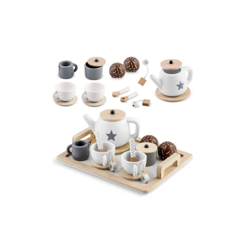 Детски дървен комплект за чай и кафе с аксесоари | PAT28656