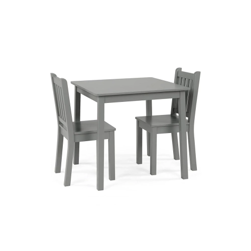 Детска дървена маса с 2 столчета в сив цвят | PAT28664