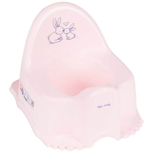 Бебешко розово леко и комфортно гърне Зайчета | PAT28685