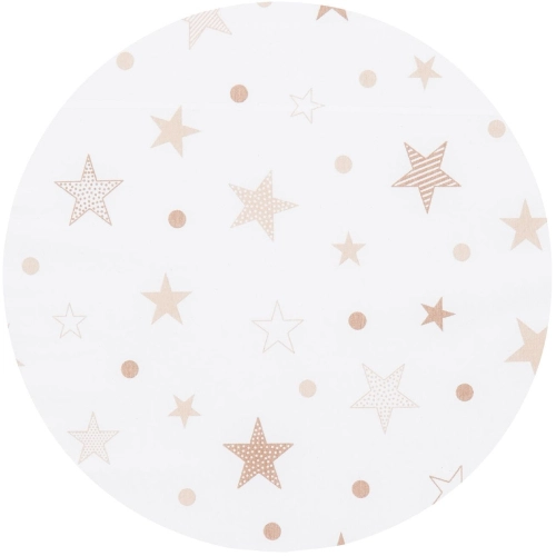 Бебешки сгъваем матрак 60 x 120 x 6 cm Бял с бежови звезди | PAT28823