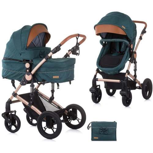 Комбинирана стилна и модерна бебешка количка Камеа Авокадо  - 1