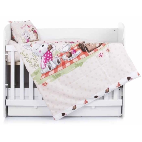 Памучен спален комплект от 5 части за бебшко легло Приятели | PAT28941