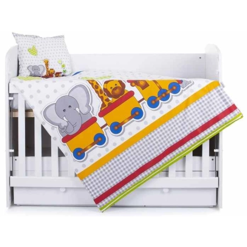 Памучен спален комплект от 5 части за бебшко легло Джунгла | PAT28942