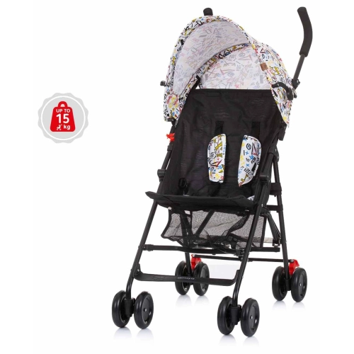 Детска компактна и удобна лятна количка Амая Бели графити | PAT28951