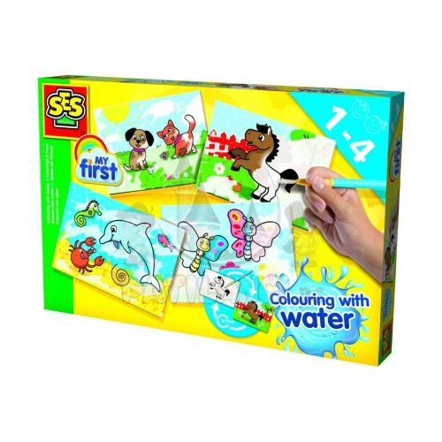 Детски комплект Уча се да оцветявам с водни бои Ses 