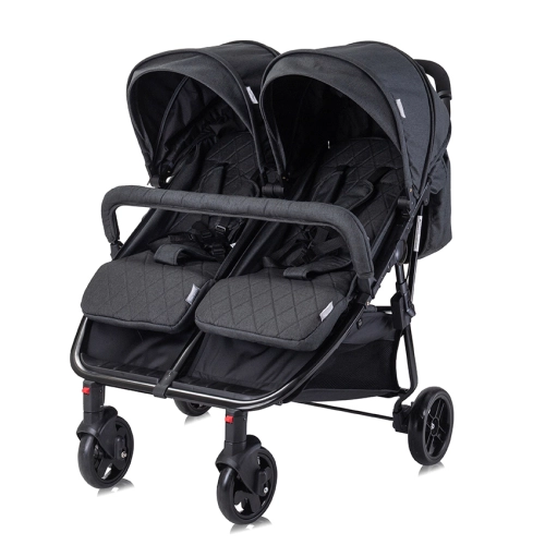 Детска количка за близнаци Duo+Чанта Black | PAT29136