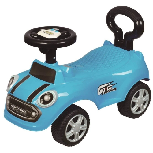 Детска синя кола за яздене с музикален волан Gо-Gо | PAT29177