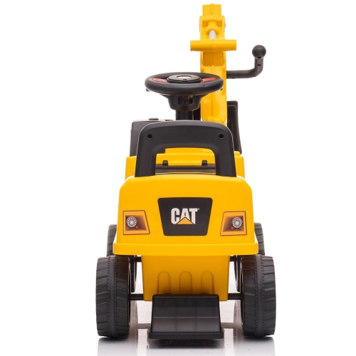 Детска жълта количка за яздене Cat багер  - 3