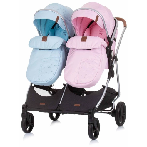 Детска модерна количка за близнаци Дуо Смарт Роза/Скай | PAT29305