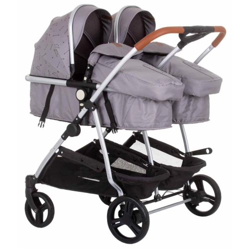 Детска модерна и удобна количка за близнаци Дуо Смарт Графит | PAT29306