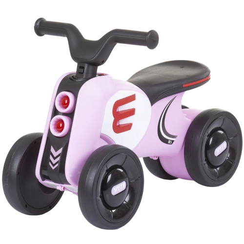 Детска розова кола за яздене с мелодии и светлини Moto | PAT29312
