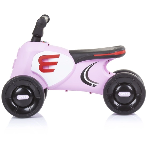 Детска розова кола за яздене с мелодии и светлини Moto  - 2