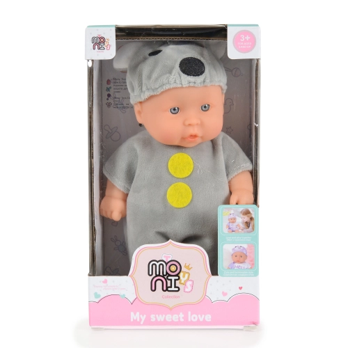 Детска реалистична кукла 20cm Mouse Grey  - 1