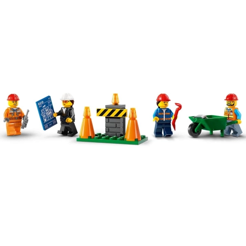 Детски комплект Строителни камиони и кран с разбиващ  - 4
