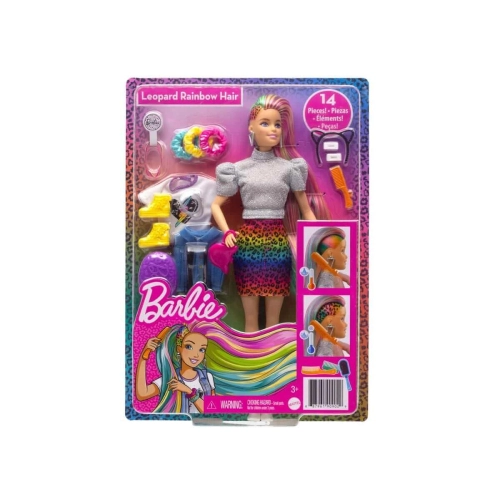 Детска кукла Barbie Леопардова коса с дъга | PAT29788