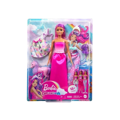 Детска кукла Barbie Дриймтопия 3в1 принцеса с костюми | PAT29828