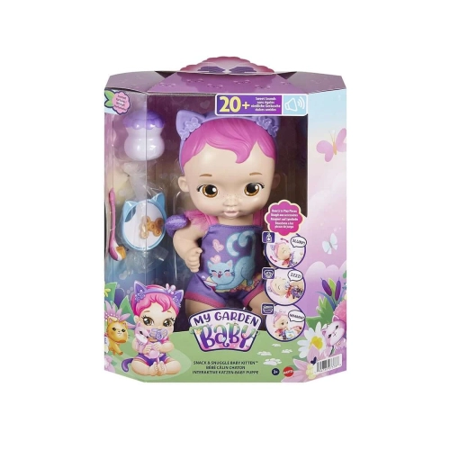 Детска кукла Бебе фея коте с купичка и розова коса | PAT29985