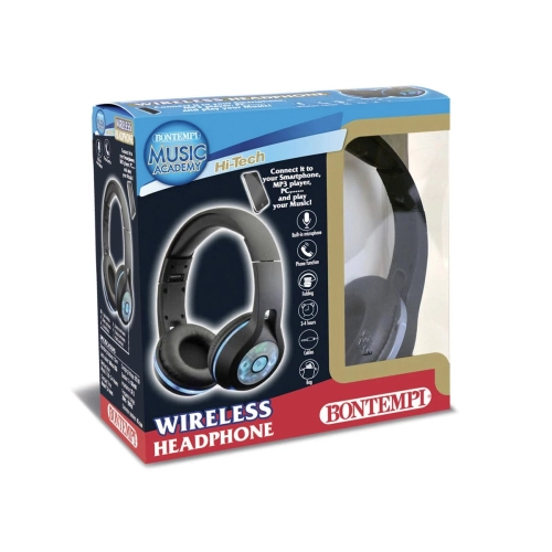 Детски черни Bluetooth слушалки със светлина | PAT30022