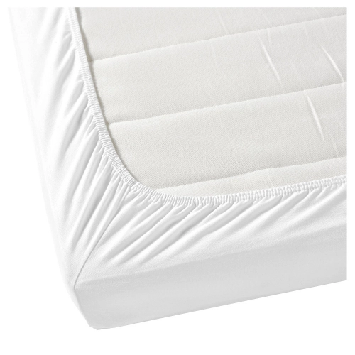 Бял долен чаршаф единичен с ластик  | PAT30056