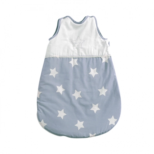 Бебешки син ватиран спален чувал 0-6 М Звезди Blue Grey Mist | PAT30134