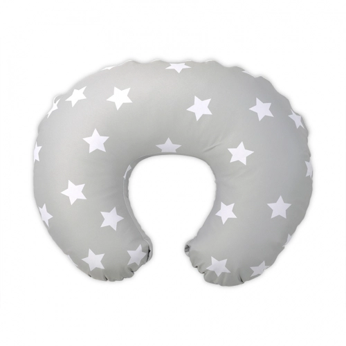 Сива възглавница за кърмене на бебе Happy Звезди | PAT30148