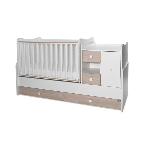 Детско дървено легло MiniMAX 190/72 Цвят Бяло/Кехлибар New | PAT30156