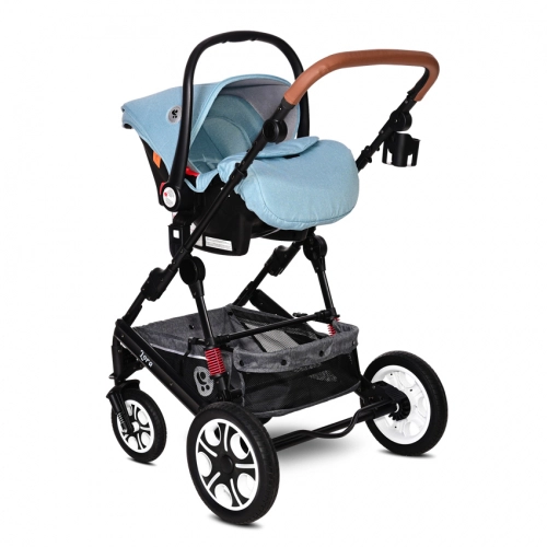 Детска комбинирана количка 3в1 Lora Set Sky Blue  - 10
