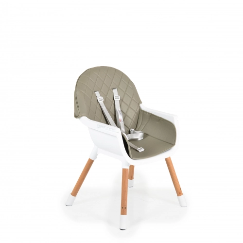 Детски сив дървен стол за хранене Gelato 2в1  - 5
